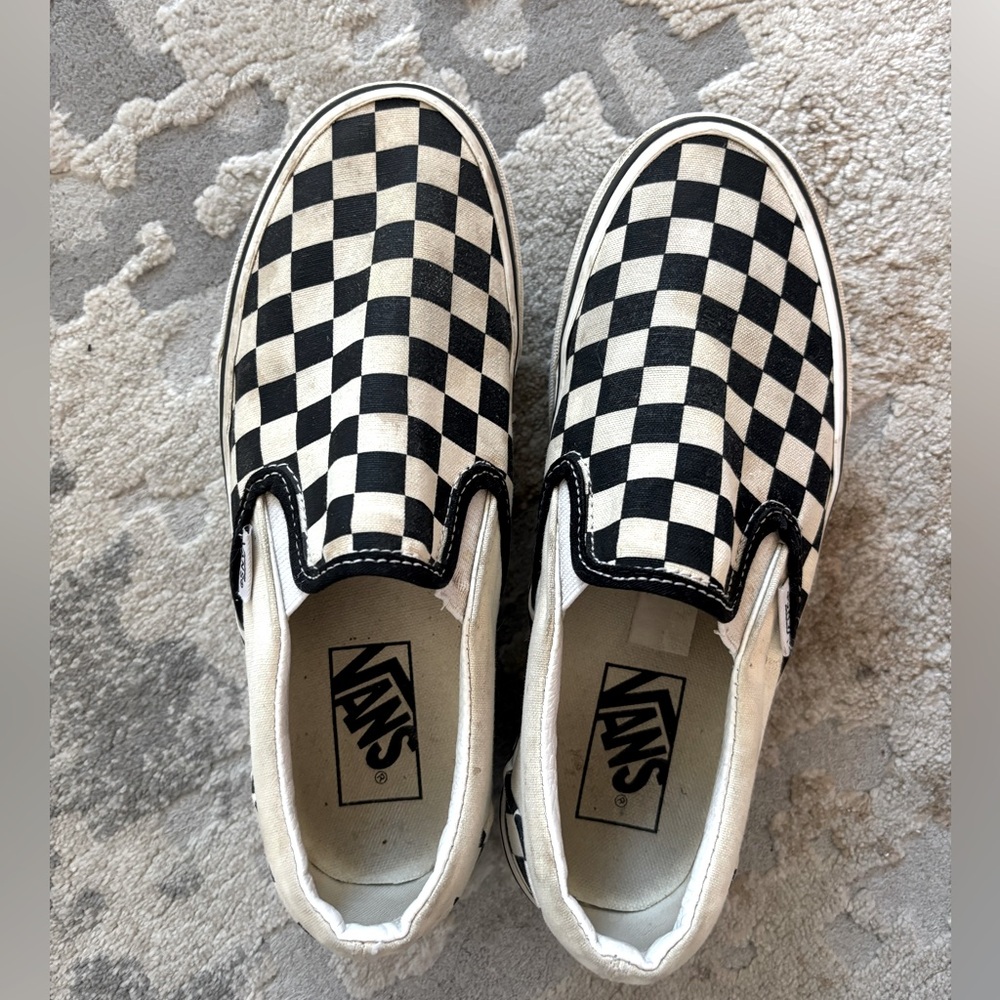 Platform checkered vans